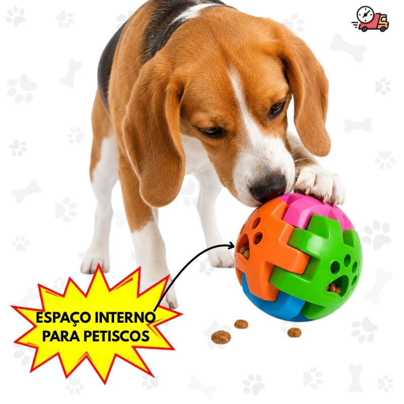 Brinquedo Interativo Petisco Bola Cachorro Cães Pequenos Médio E Grandes