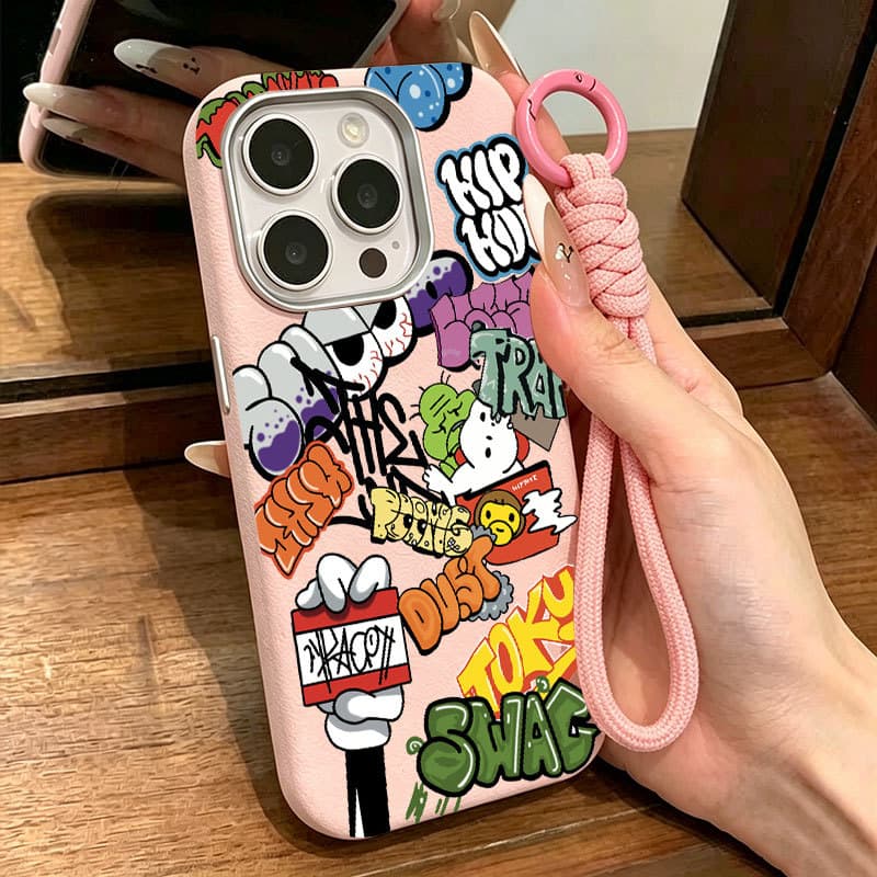 Capa Anti-Queda Hip-Hop District Para iPhone 17 Pro Max 17Air 16 15 13 11 14 12 11 Xs XR À Prova De Choque