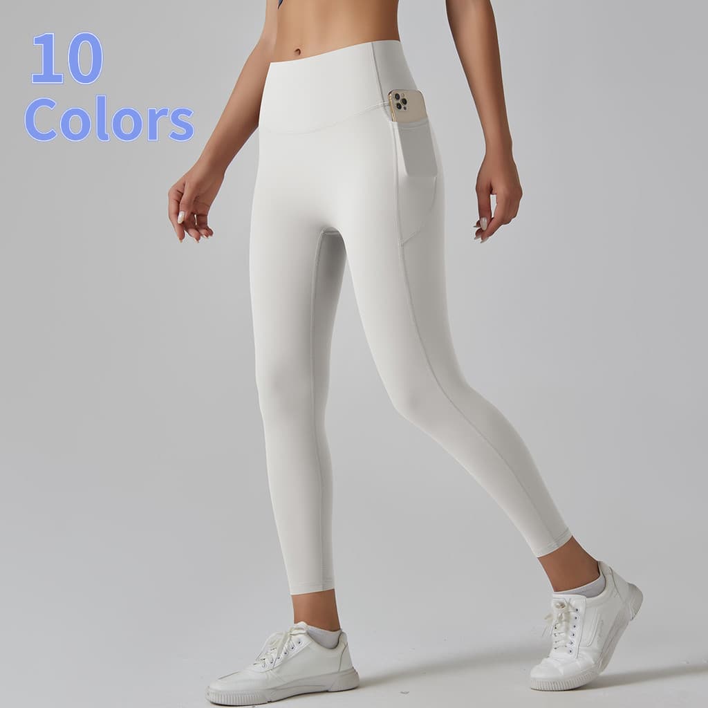 Roupas esportivas de ioga Fitness, bolsos, sensação Nude, secagem rápida sem costura