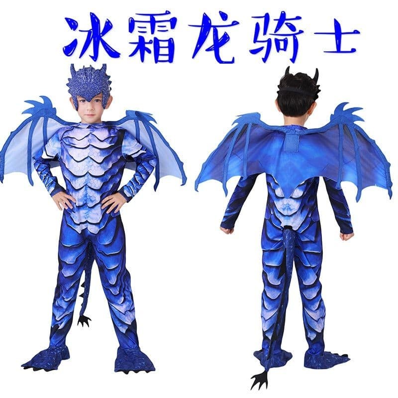 Halloween cospaly dinossauro traje crianças jardim de infância dragão cavaleiro Role play