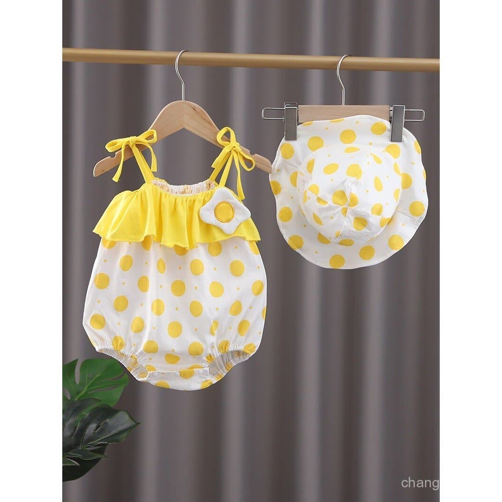 Macacão de bebê novo para o verão, macacão de algodão puro, roupa de verão fofa e adorável para bebês usarem, macacão co