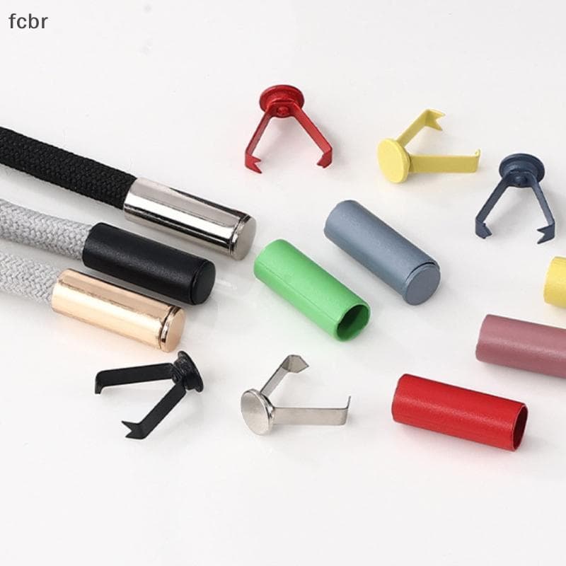 fcbr 20 Peças Saco DIY Sapatos Cordão De Vestuário Acessórios Corda De Metal Termina Rolha Botão Cabo Final Lo Tampa Pen