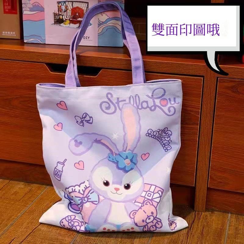 Stella Rabbit Bag Star Dew Girl Heart Bolsa de ombro Bolsa de lona Urso Mochila lateral impressa de grande capacidade Bo