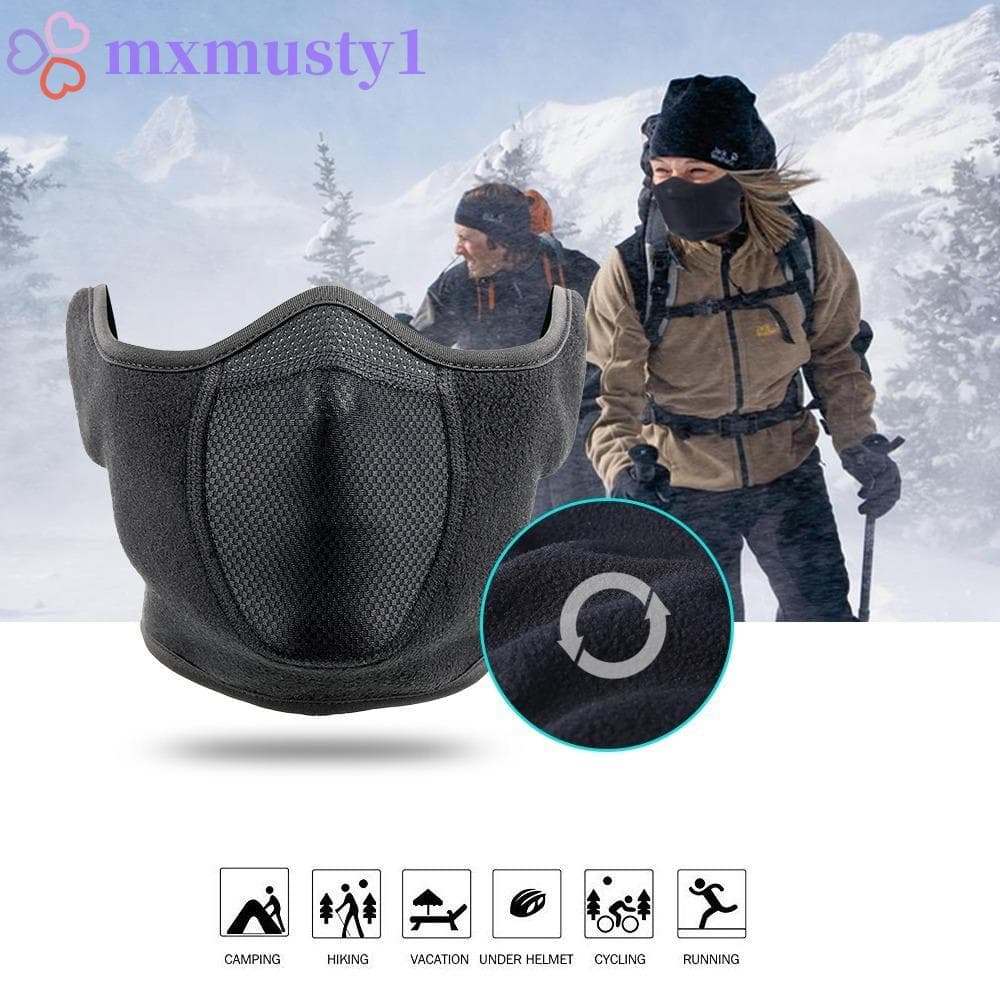 MXMUSTY Aquecedor De Pescoço Para Clima Frio , Capa De Ouvido De Lã Fofa De Rede Celular , Máscara Facial Quente De Algo