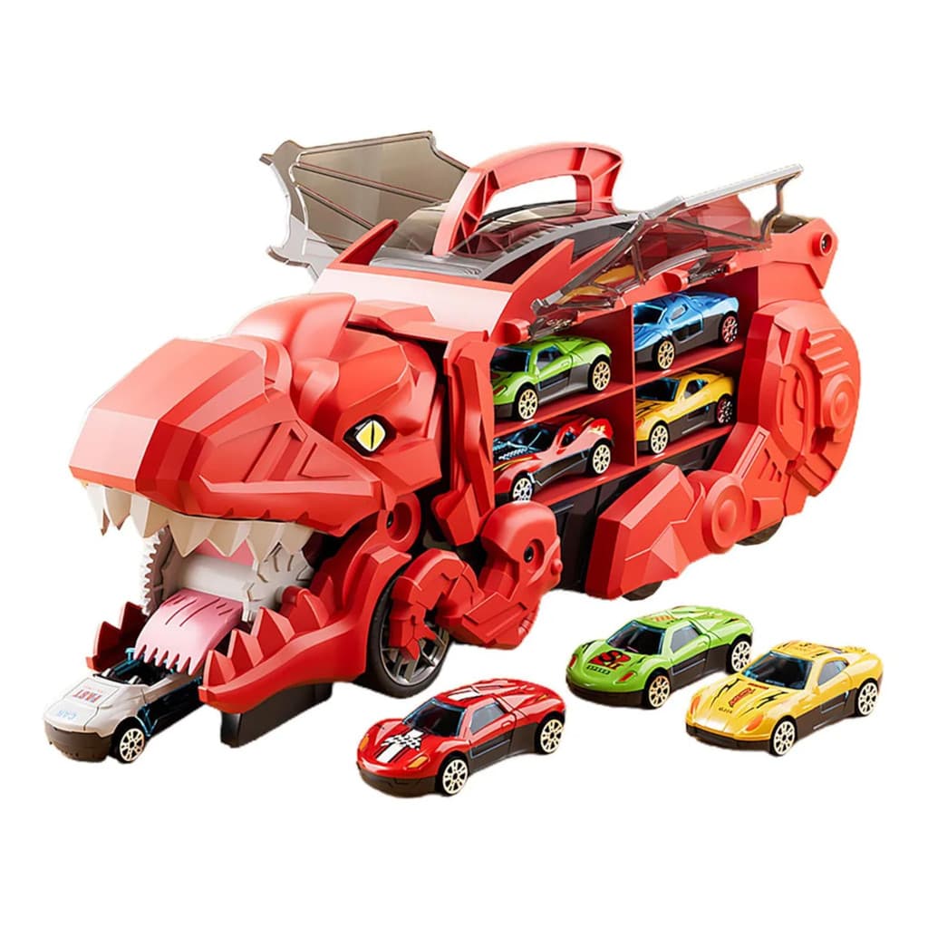 Caminhão Dino Cegonha Original com Pista e 4 Carrinhos