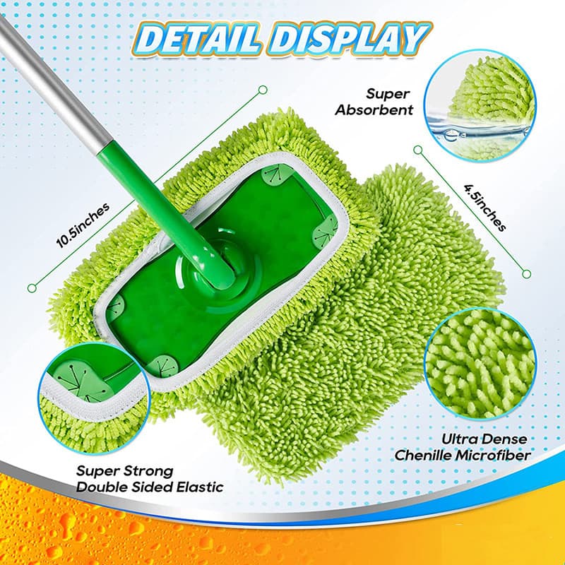 Adequado para 3M Kao esfregão de remoção de poeira estática doméstico um esfregão limpo Chenille Swiffer cabeça de esfre