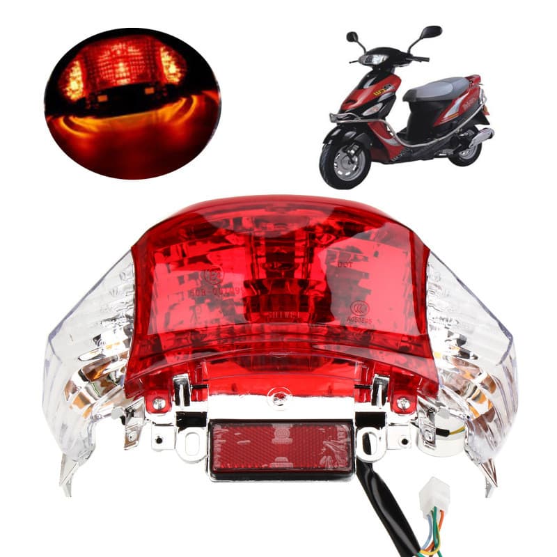 Luz traseira de motocicleta adequada para Guangyang 50, Xiaolinhai 50, lâmpada 50, luz de sinalização traseira GY650cc,
