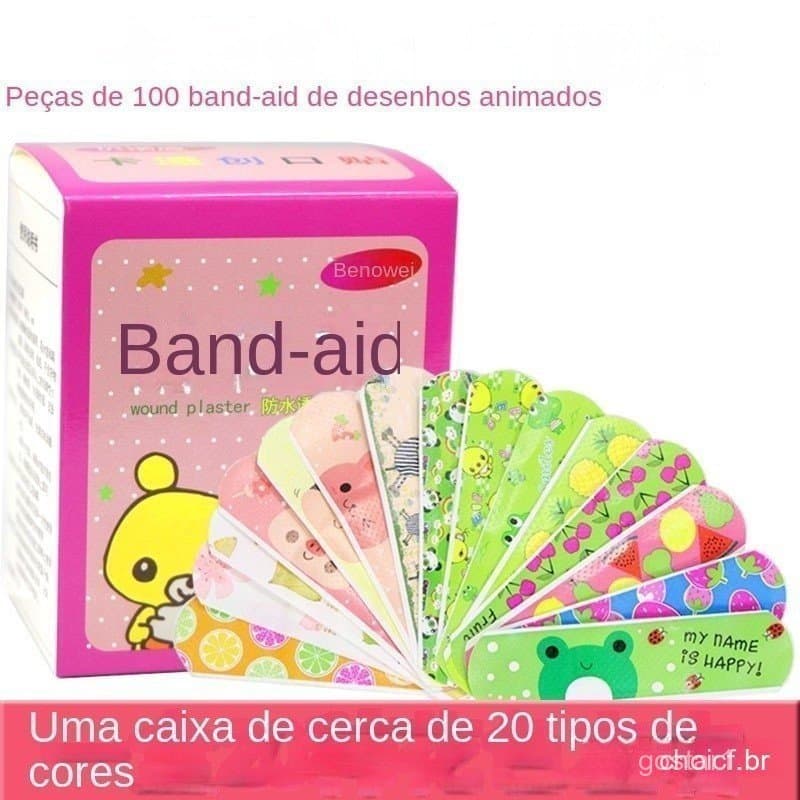 100PCS cartoon band-aid fofo mini criança respirável curativo impermeável curativo QI9E CA9Z T2EA