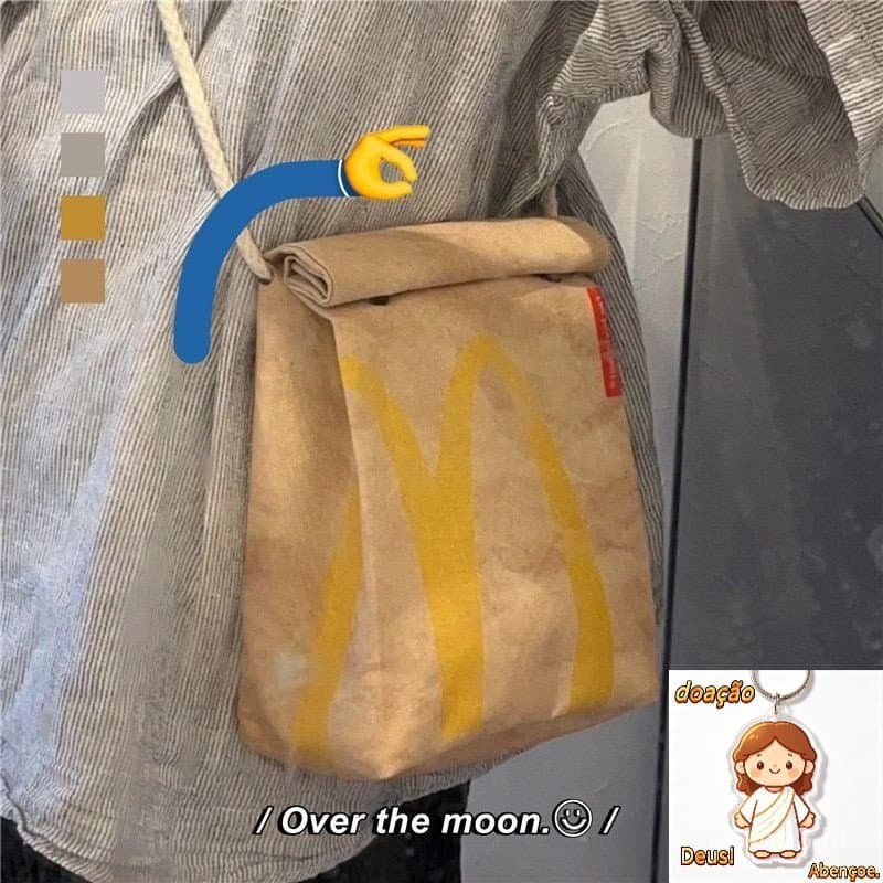 Mcdonald's School Bag Paper Backpack Mochila Feminina De Grande Capacidade Estudantes Do Colégio De Lazer Pequeno Livro
