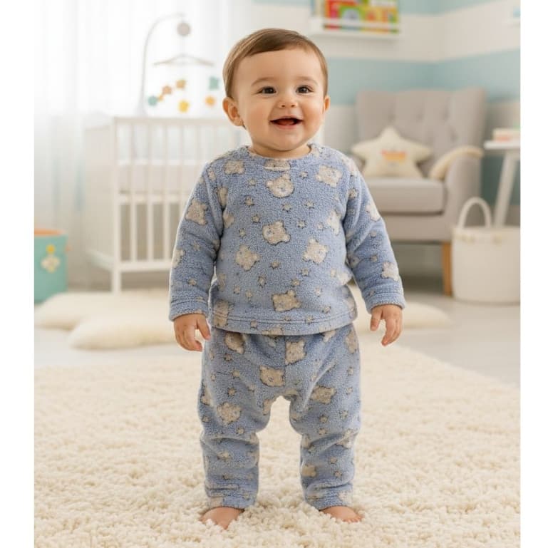 Pijama Infantil Bebê Menino Menina Conjunto Fleece Quentinho Inverno Macio