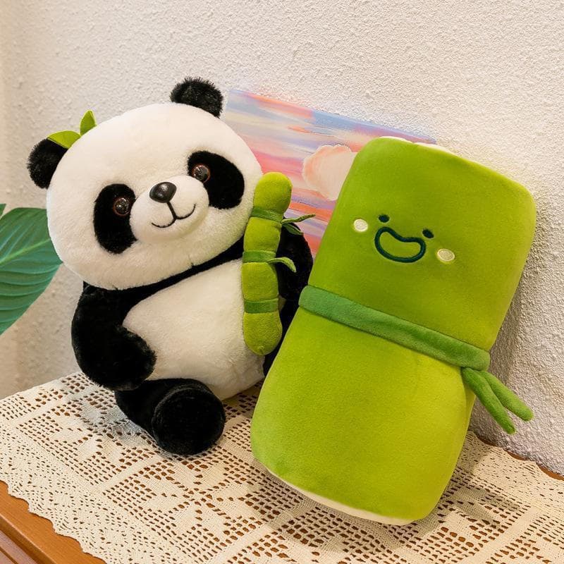 1 conjunto de decorações: Brinquedo de pelúcia fofo em forma de urso, design de dupla face, conjunto de brinquedos panda