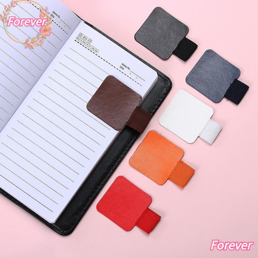 EQUIP 4 Pcs Clipes De Caneta De Couro Ajustáveis E Convenientes Para Papelaria Com Laço Elástico