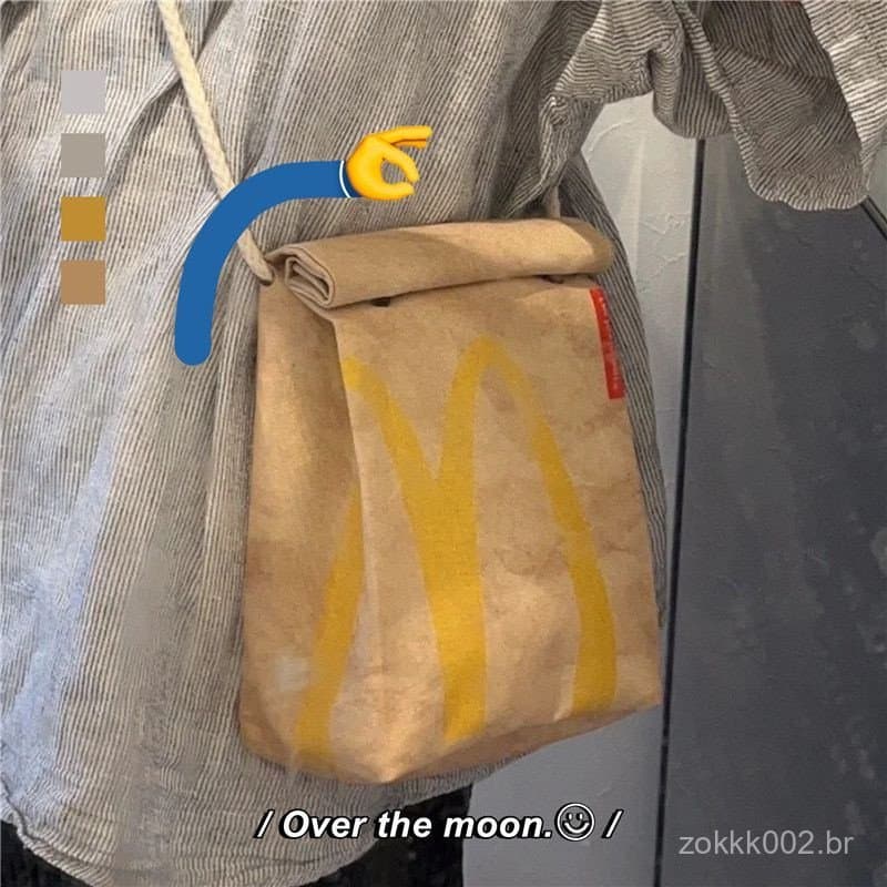 Mcdonald's School Bag Paper Backpack Mochila Feminina De Grande Capacidade Estudantes Do Colégio De Lazer Pequeno Livro