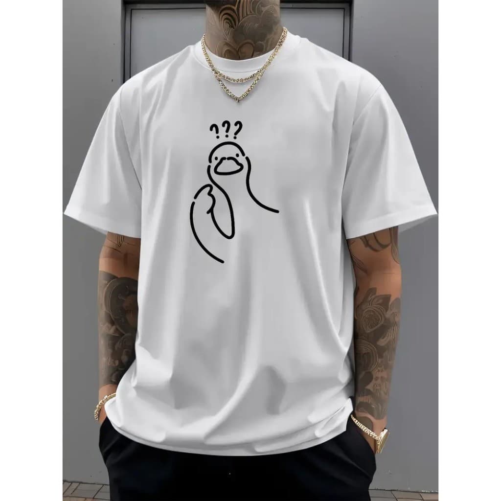 Camiseta Masculina Camisa Estampada Street 100% Algodão Básica Gola Redonda