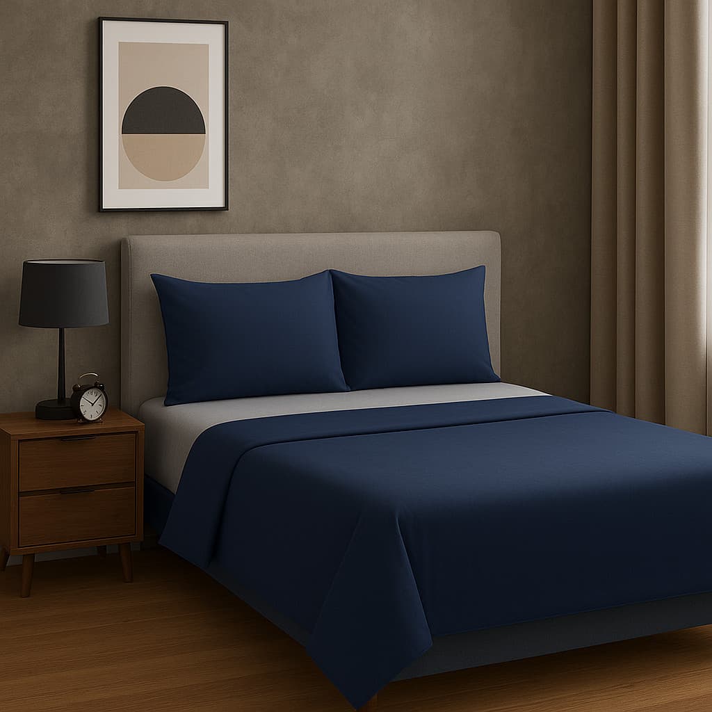 Jogo de Cama Casal 4 Peças Percal 100% Algodão com Fronhas Estampadas