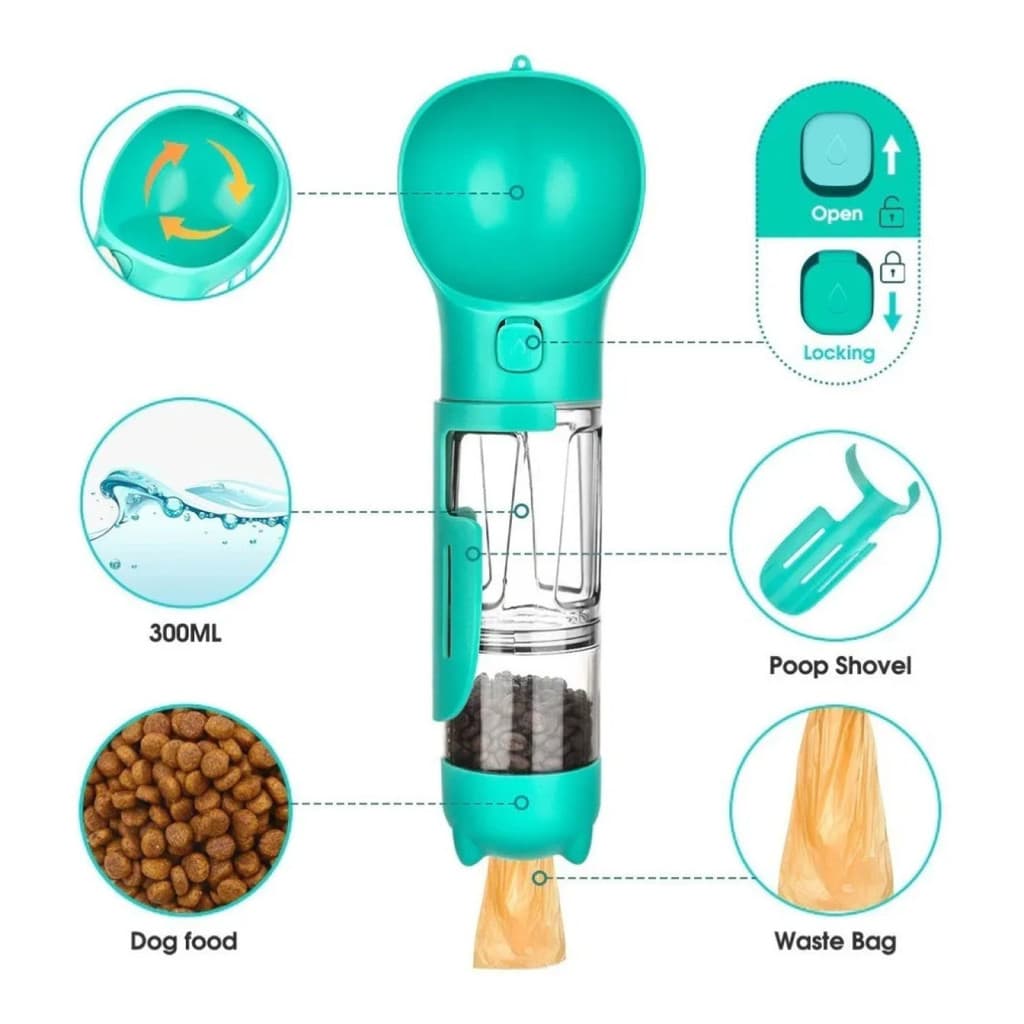 Bebedouro Aqua Squeeze Água Portátil Viagem Pet Cães Garr