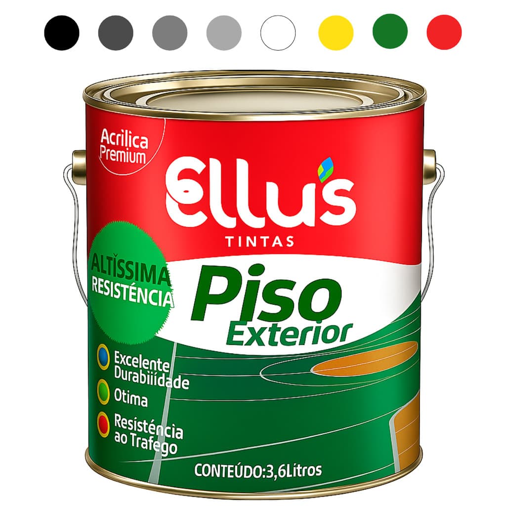 Tinta De Parede E Piso Exterior / Interior | Todas Cores 3.6 Litros