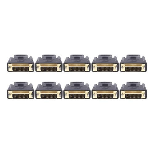 Kit De 10 Adaptador Hdmi Fêmea Para Dvi-d Macho 24+1