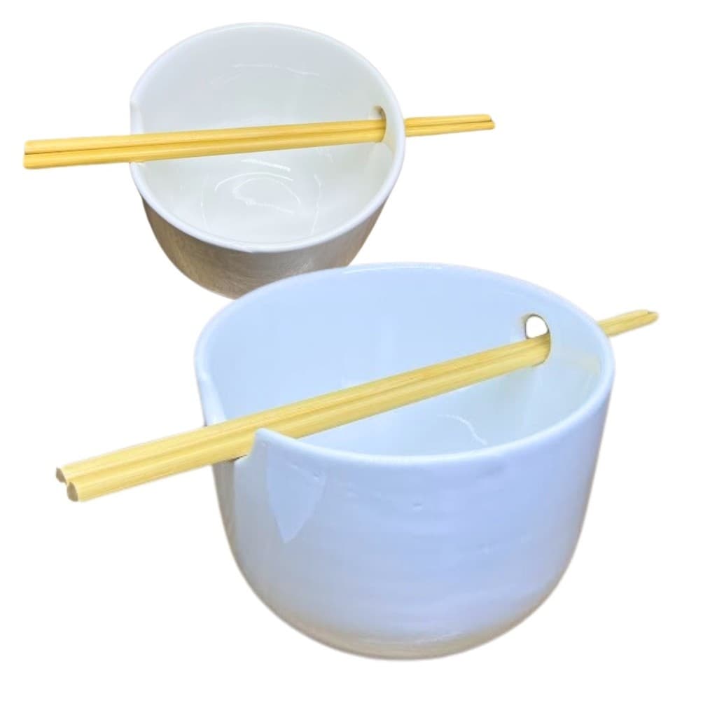 Kit 6 Tigela para Poke com Hashi 500mL Branco Sapporo