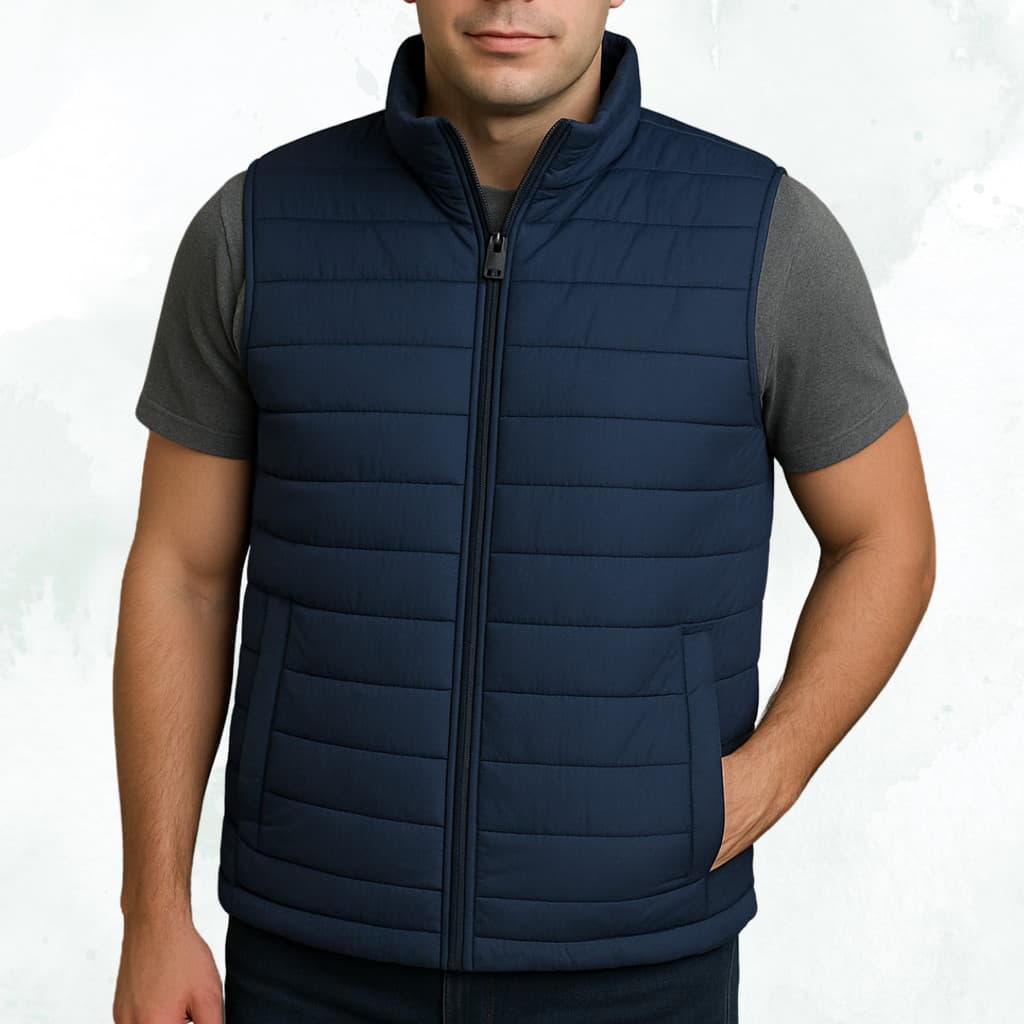 Colete Masculino Impermeável Country Acolchoado Bomber Puffer Corta Vento Premium Frio Slim