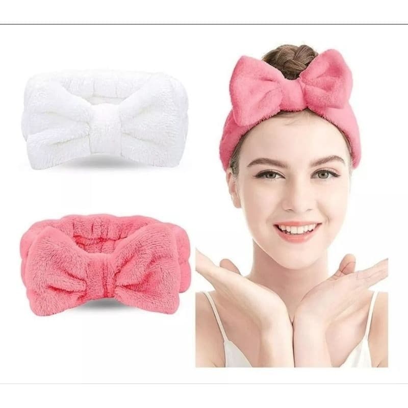 Faixa de Laço para Maquiagem Tiara Cabelo Sortida Makeup Acessório Rosto Limpo