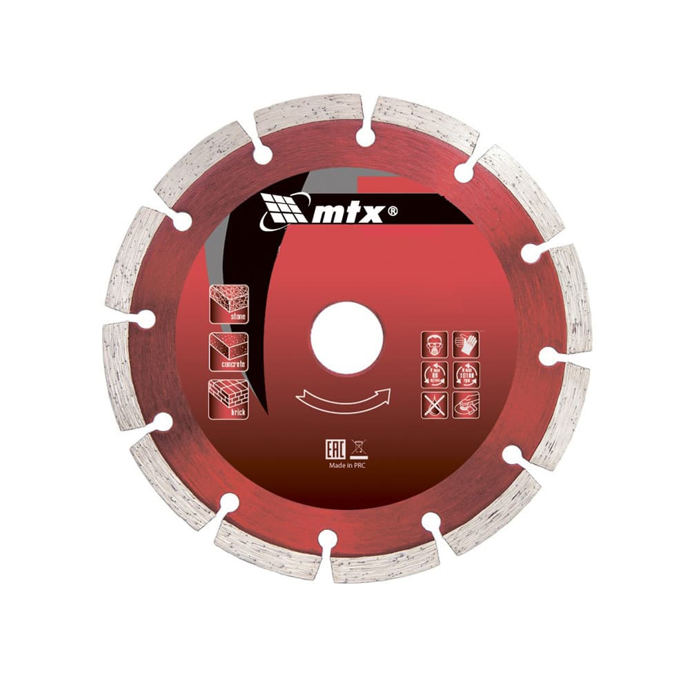 DISCO DE CORTE SEGMENTADO, DIAMANTADO, CORTE SECO, 115 X 22,2MM, 1PC // MTX