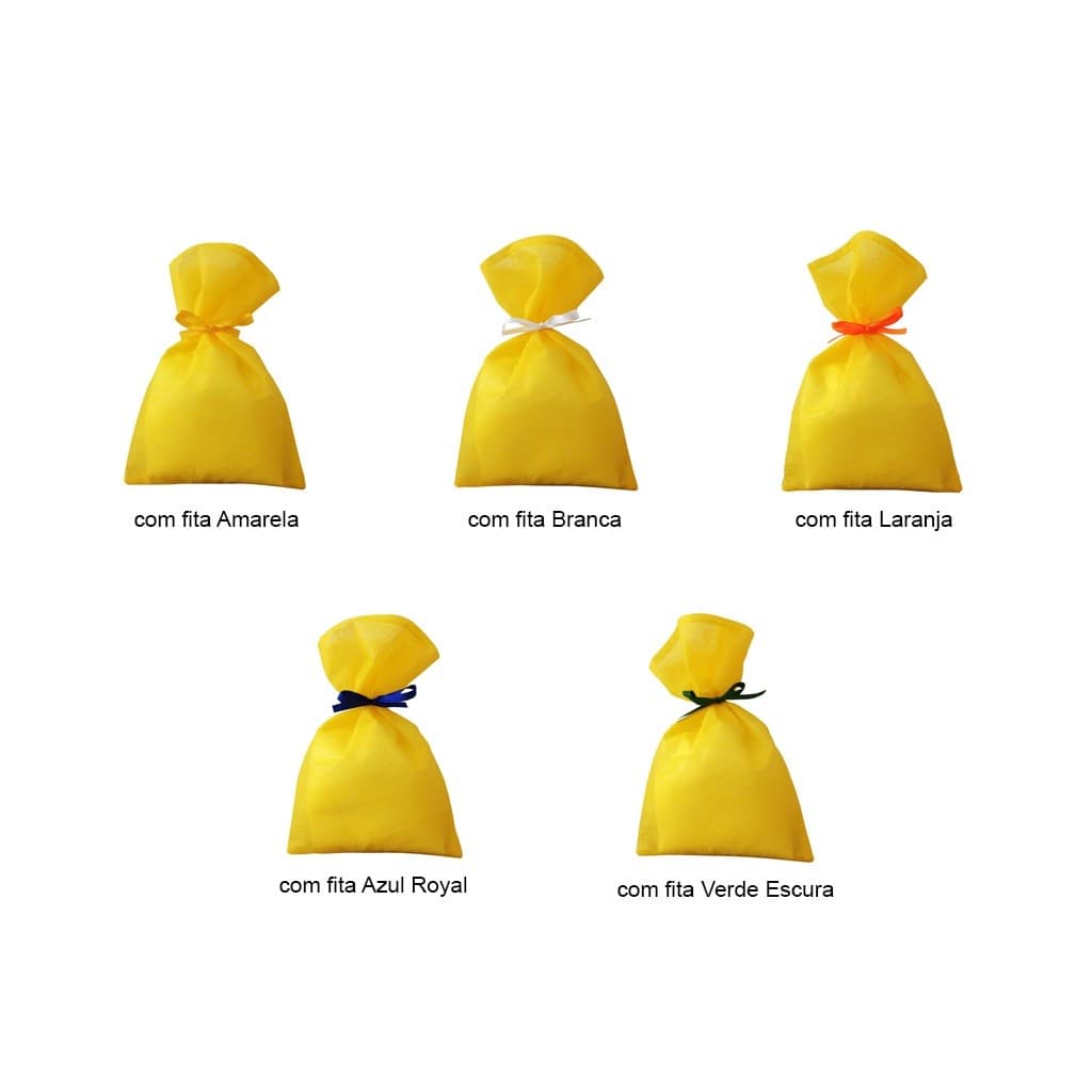 Saquinhos Sacolinhas Tnt 15x23 Amarelo