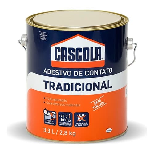 Cola Cascola Tradicional Adesivo Contato Revestimento 3,3 L