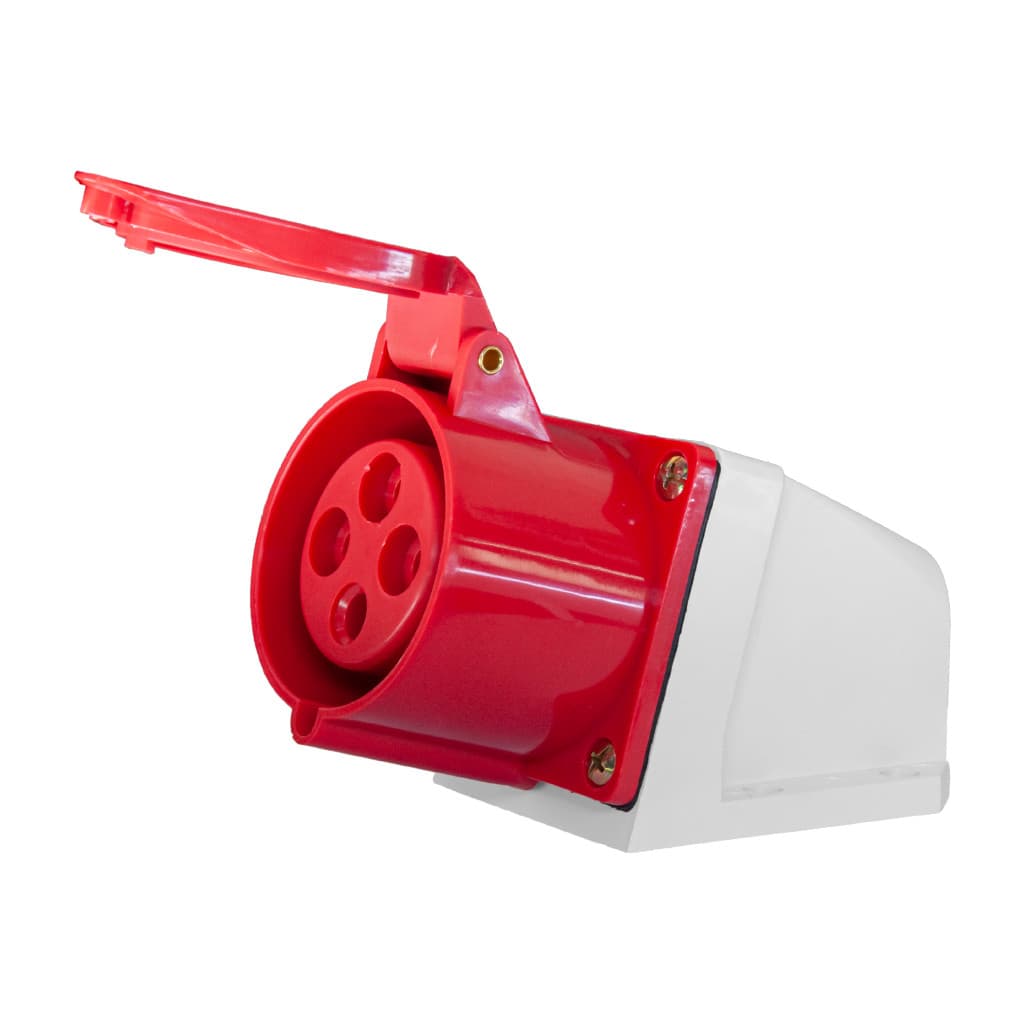 Tomada Industrial 3P+T 380/415V Vermelho - 32A