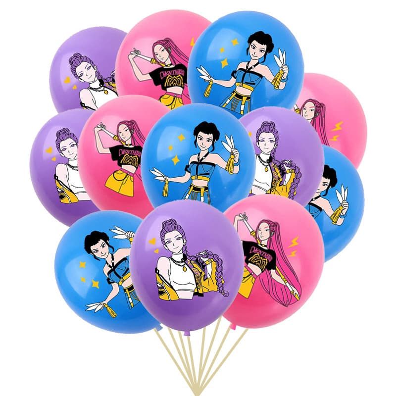 12 Peças Filme Quente K-POP Balão De Látex De 12 Polegadas Decoração De Festa De Aniversário Infantil