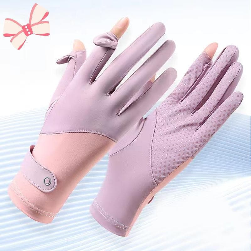 Luvas De Proteção UV Femininas – Ciclismo E Direção Sem Dedos À Prova De Sol , Respiráveis