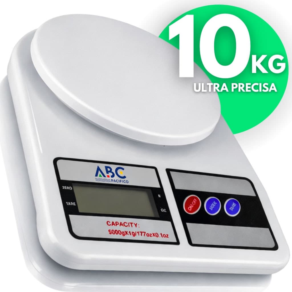 Balança Digital Alta Precisão até 10kg Cozinha Dieta Alimentos Super Precisa Nutrição Confeitaria