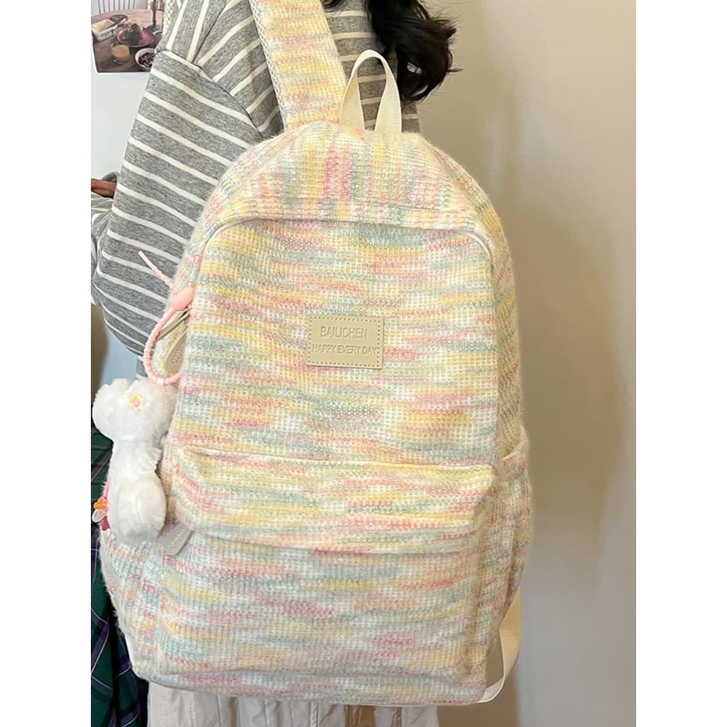 Estudantes do ensino médio suave All-Match simples mochila japonesa 2024 novo estilo na moda