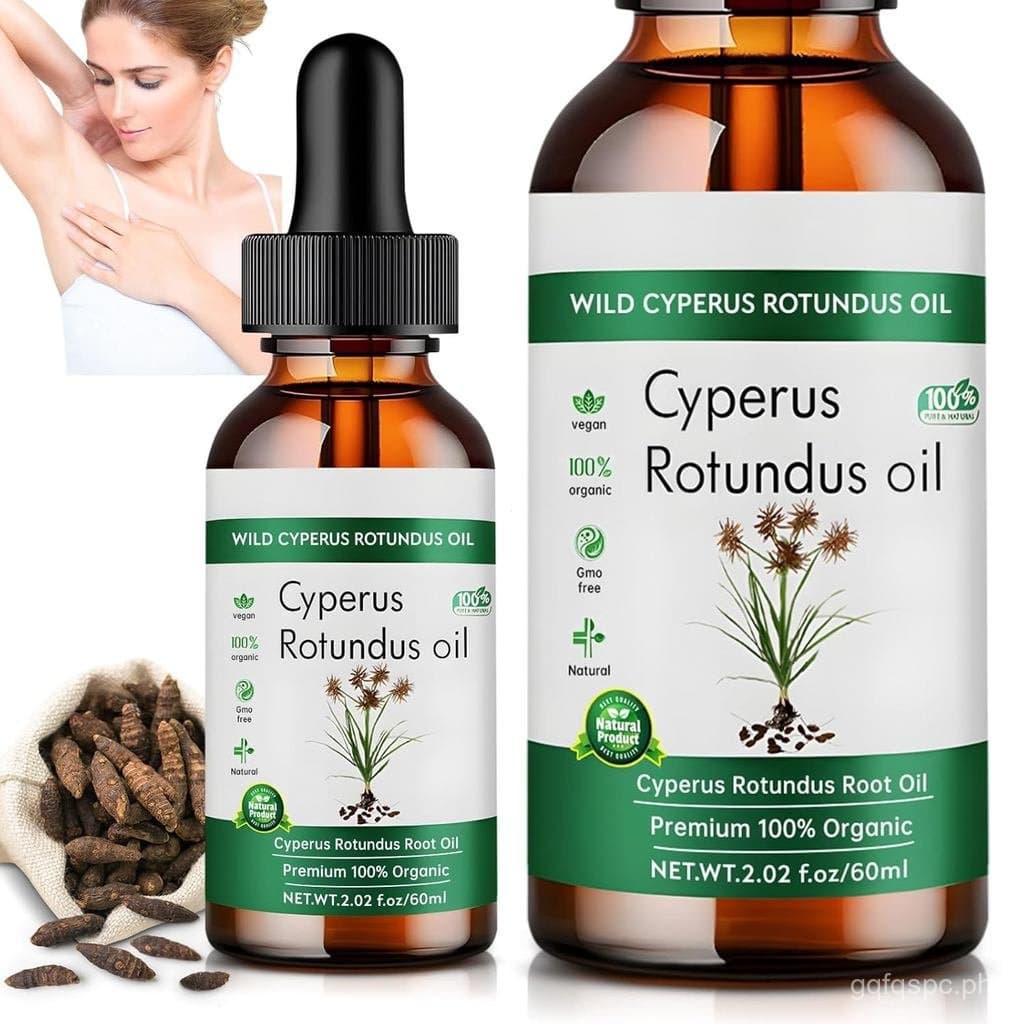 Óleo de Cyperus Rotundus para Remoção de Pelos, Óleo de Cyperus Puro e Orgânico para Mulheres e Homens, Reduzindo o Cres