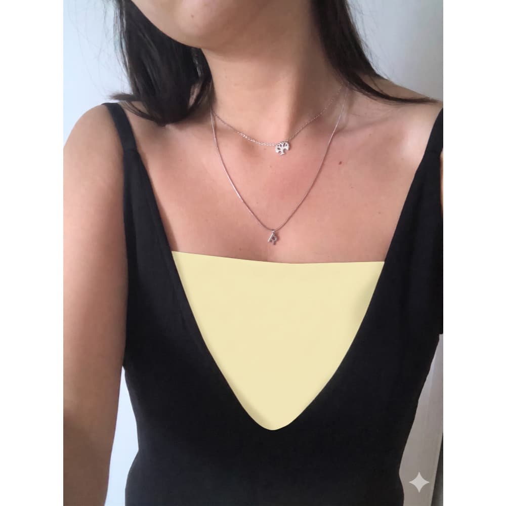Protetor de decote Liso removível animal print tigre e cores para maior discrição e elegância Tapa Decote