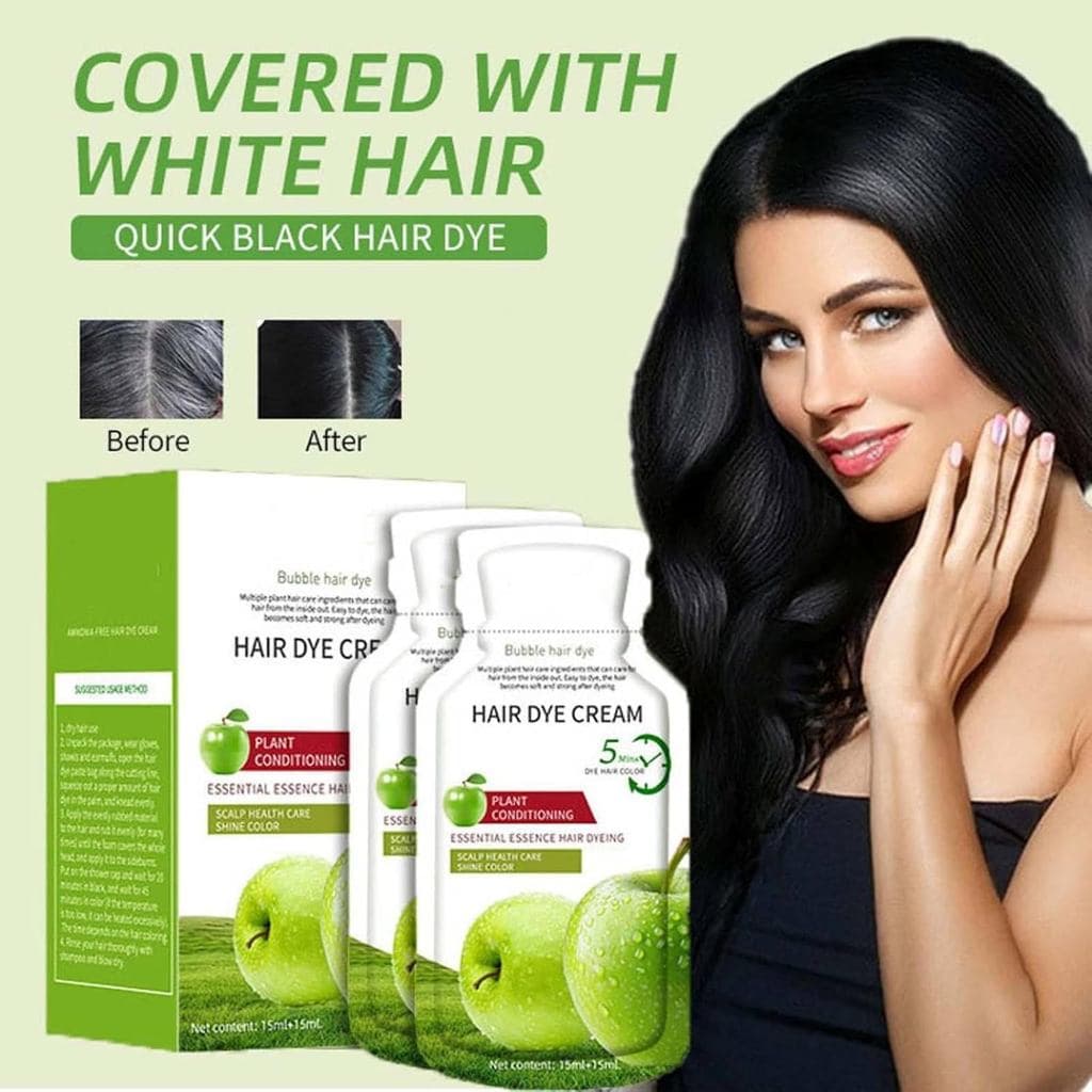 Tintura de Cabelo Apple, Tintura de Cabelo Preto Natural, Tintura de Cabelo Apple para Homens, de para Mu