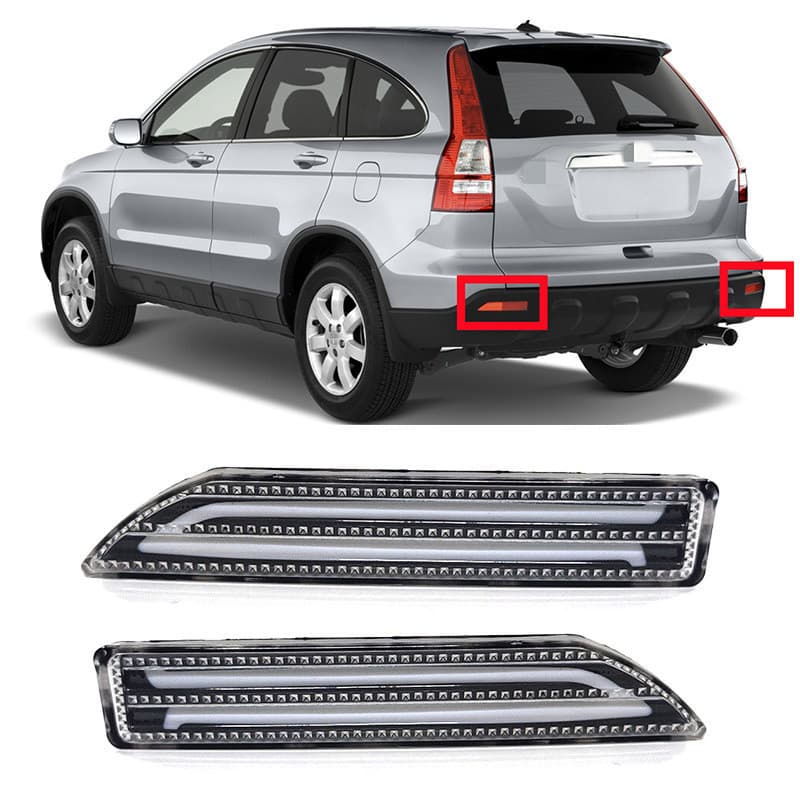 1 Conjunto Led Amortecedor Traseiro Luz De Freio Refletor Lâmpada Para Honda CRV 2007 2008 2009 Traseira