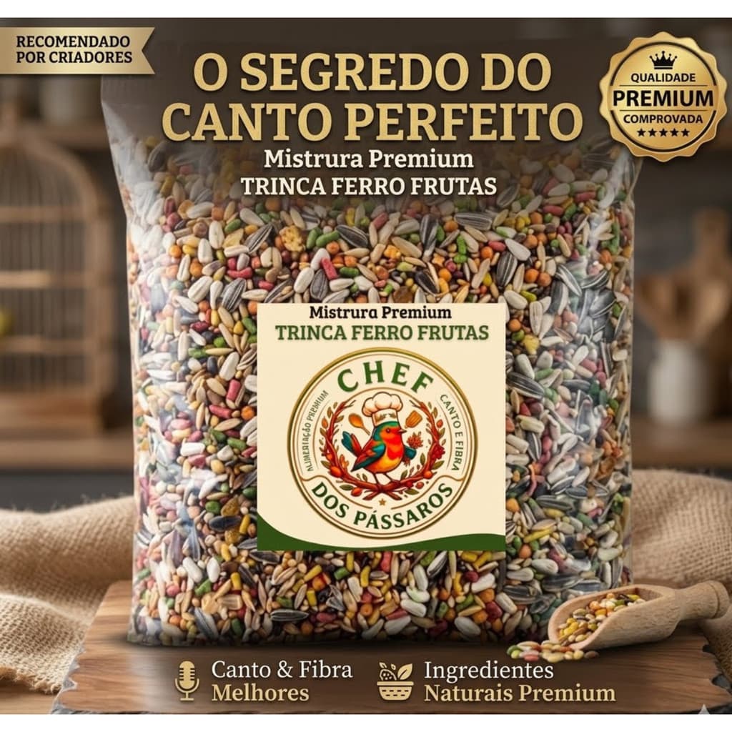 Mistura TRINCA FERRO CHEF dos PÁSSAROS Pixarro Ração