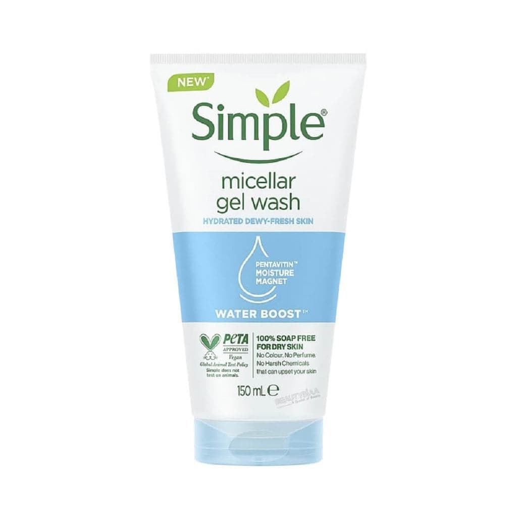 Gel de Limpeza Facial SimpleWaterBoost com Textura Delicada, 5oz (150ml) (1 Frasco)