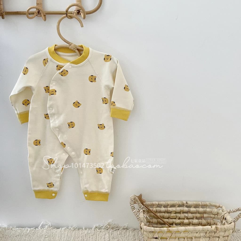 Macacão de bebê verão terno fino algodão puro ar condicionado roupas pijamas bebê recém-nascido menino verão macacão de