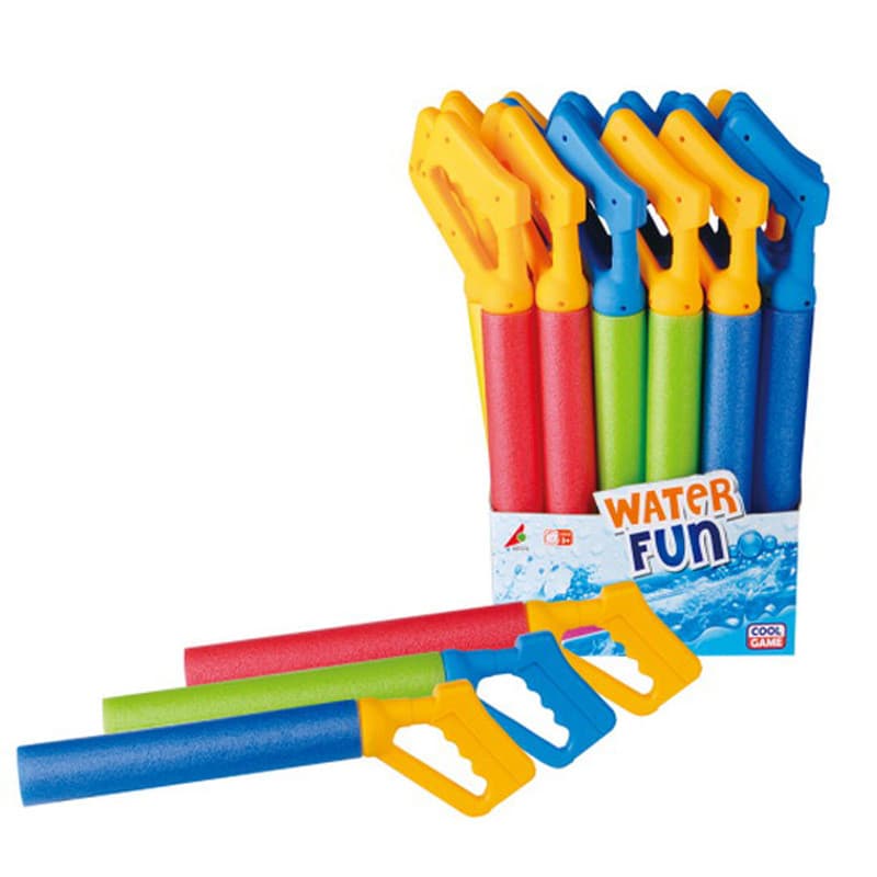 Brinquedo aquático de algodão perolado EVA, pistola de água retrátil com alça, brinquedo interativo de praia de verão pa