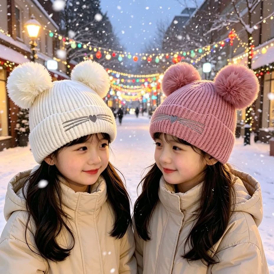 Touca Infantil Criança Menino Menina Tricotado INVERNO