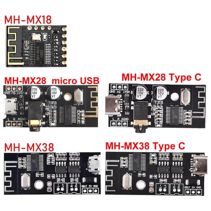 Placa Decodificadora MP3 MH-MX8 MH-MX18 MH-MX28, Módulo de Áudio Sem Fio BT 4.2/5.0, Estéreo Sem Perdas, DIY para Retrof