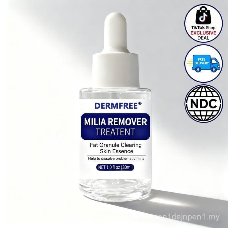 Sérum Removedor de Milia Dermfree 0,85 oz com Ácido Salicílico e Glicerina para Reparação da Pele Radiante, Esfoliação,