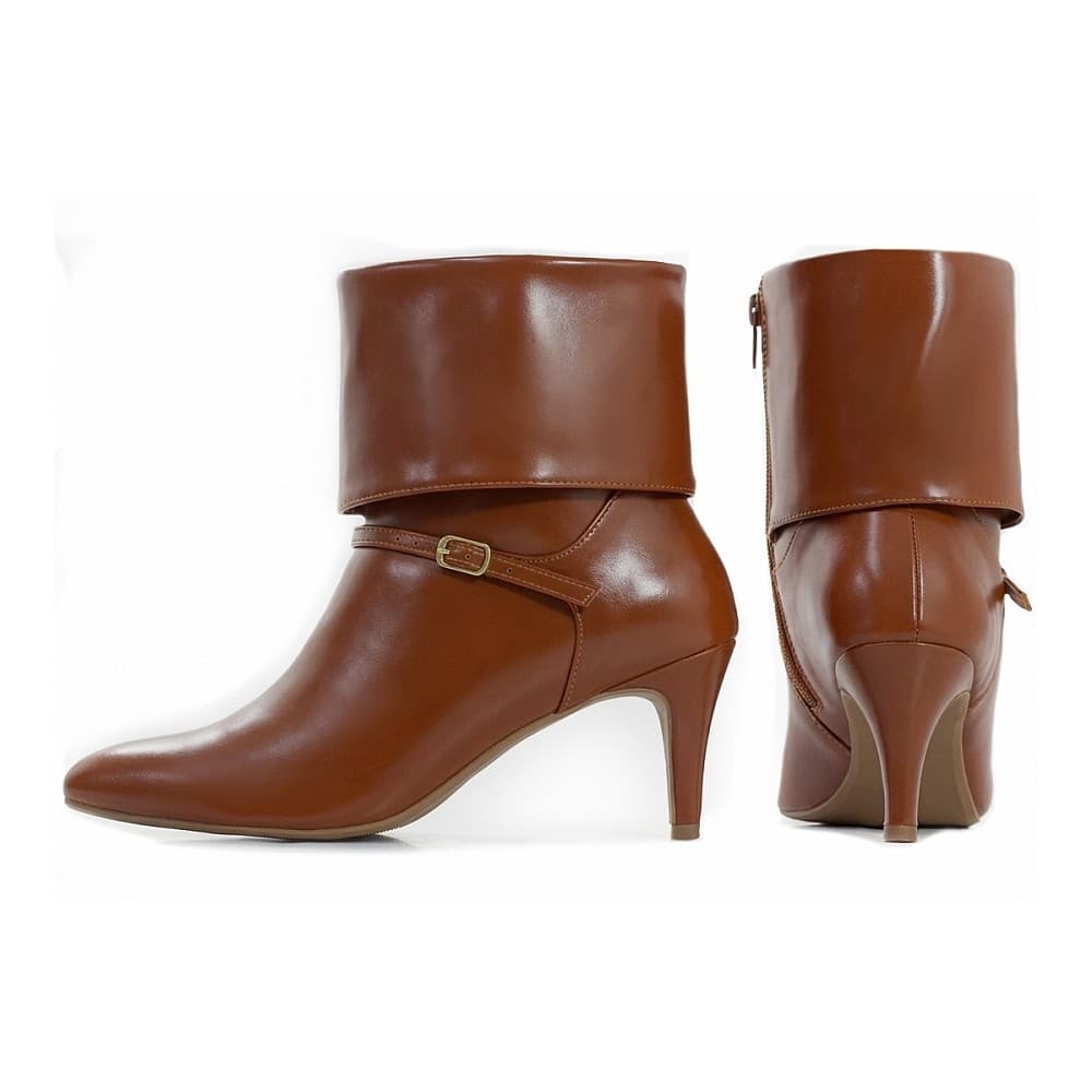Bota Ankle Boot Capa Cano Curto Salto Fino Médio Bico Fino
