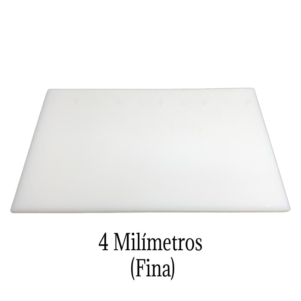 Tabua De Carne Corte Branca 40x25cm 4mm Polietileno Restaurante