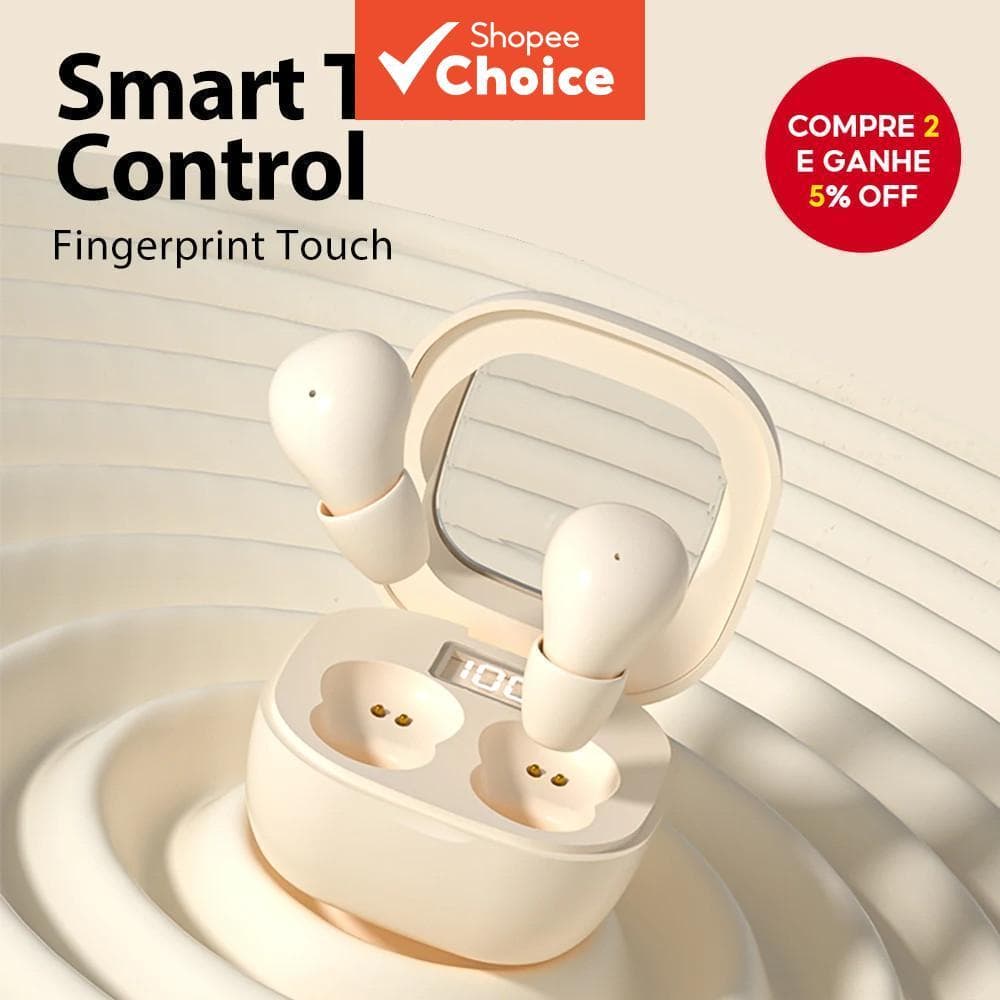 Fones De Ouvido SK19 [Somente Cor Cáqui] Sem Fio Bluetooth TWS Com Cancelamento De Ruído Intra-Auriculares Invisíveis Pa