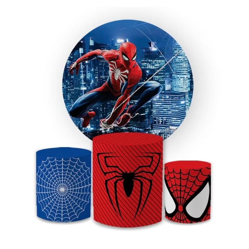 Trio Capas Cilindro + Painel Veste Fácil Tema Homem Aranha | Sai Hoje