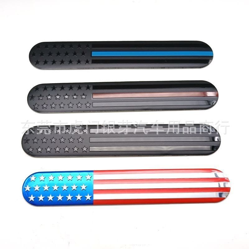 Etiqueta lateral modificada bandeira longa decoração Metal alumínio corpo adesivo bandeira adesivo
