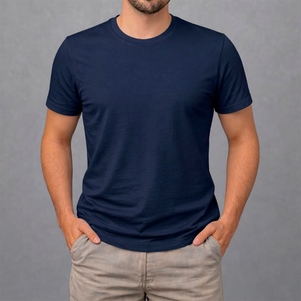 Camiseta Lisa Masculina 100 % Algodão De Alta Qualidade Moda Casual Uso Diário Estilo Premium